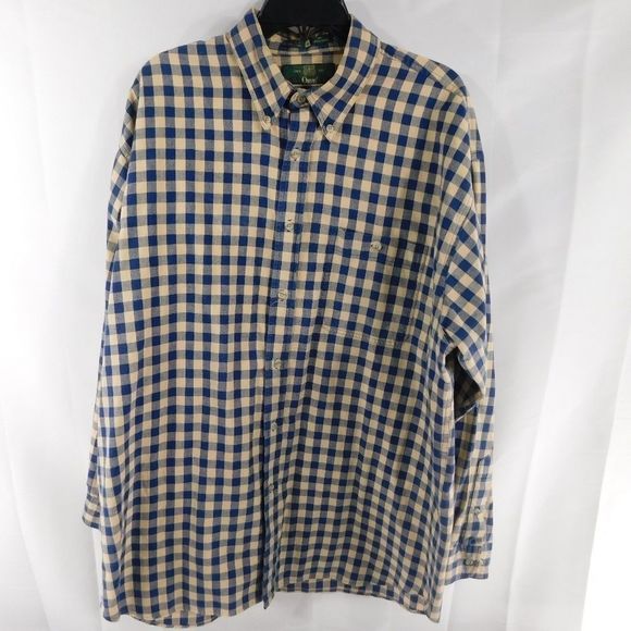 Orvis Other - Orvis Mens XL Blue Cream Gingham Long Sleeve